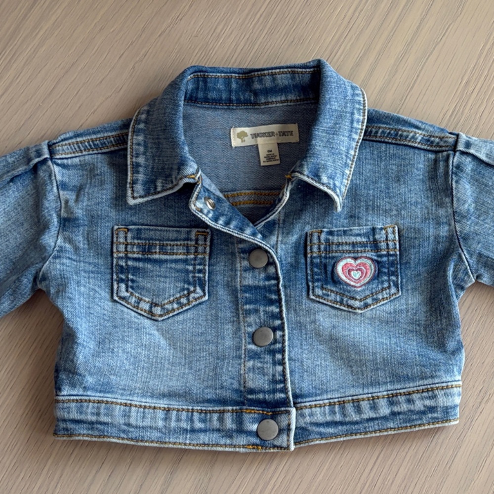 Tucker and Tate Blue Denim Jacket with Heart Patch
